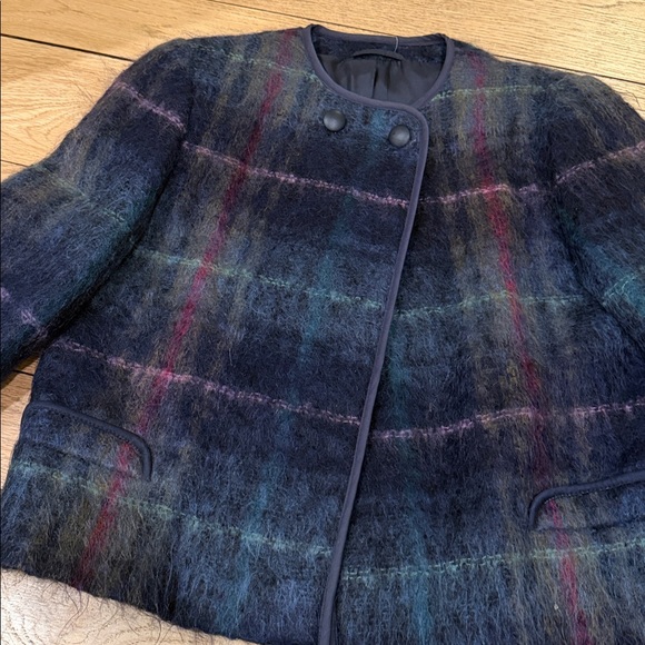 Plaid  Vintage Mohair Women's Jacket 1970’s - Picture 4 of 7